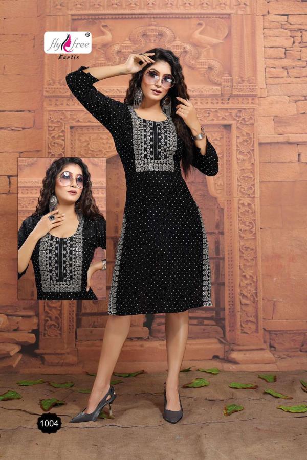 Fly Free Muskan Beautiful Rayon Embroidery Kurti